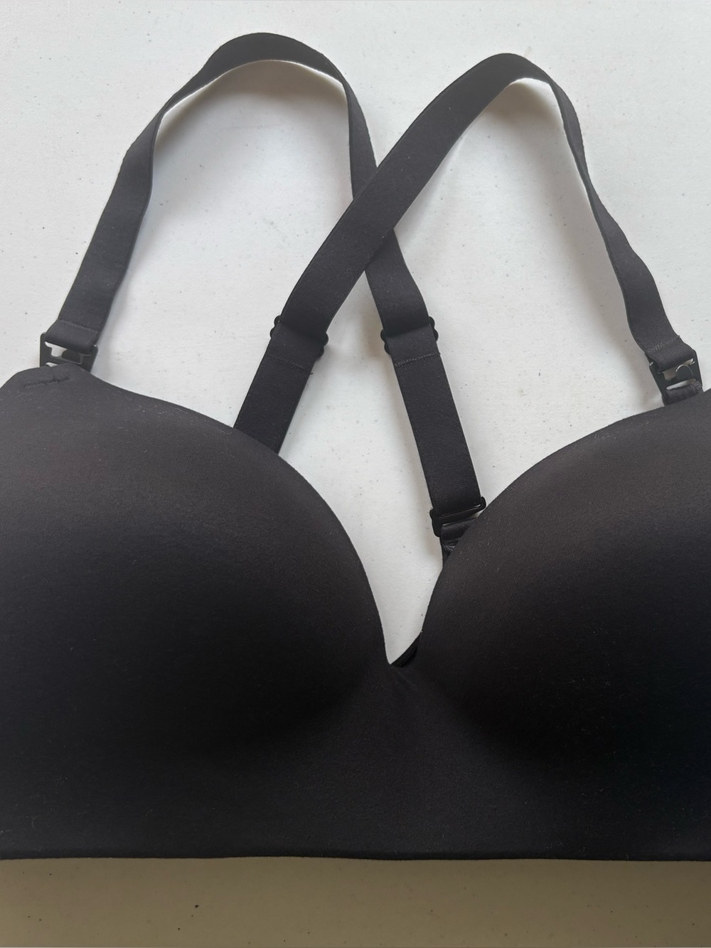 SOMA Enbliss Nursing Bra 36D Black Wireless Maternity Full Coverage Comfort